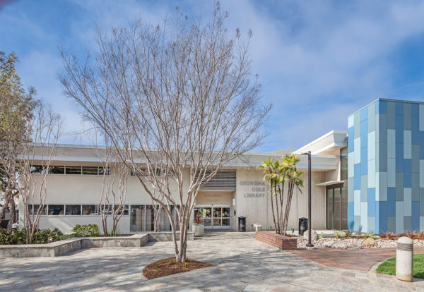 Carlsbad Cole Library exterior plaza approach